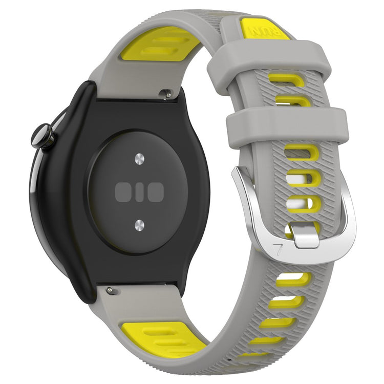 20mm Universal dual color cross strip silicone strap - Grey / Yellow#serie_10