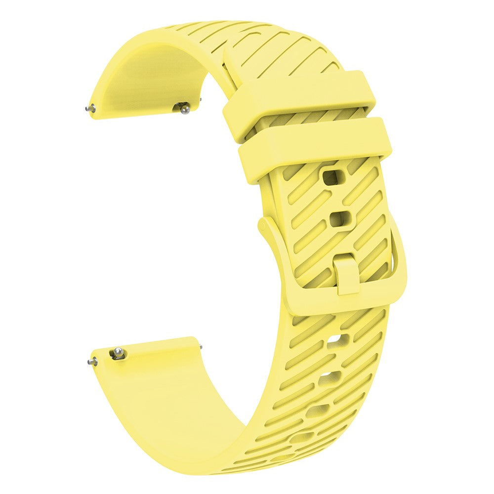 20mm Universal texture pattern silicone strap - Yellow#serie_1