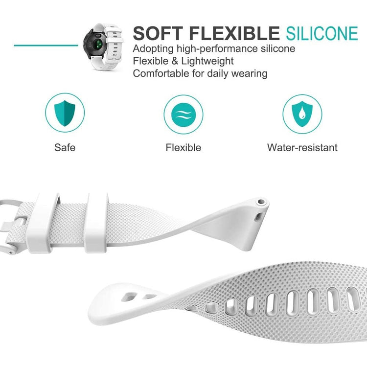 Rigtigt Slidstærk Silikone Universal Rem passer til Smartwatch - Sort#serie_1