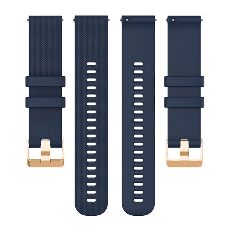 Rigtigt Slidstærk Silikone Universal Rem passer til Smartwatch - Blå#serie_10
