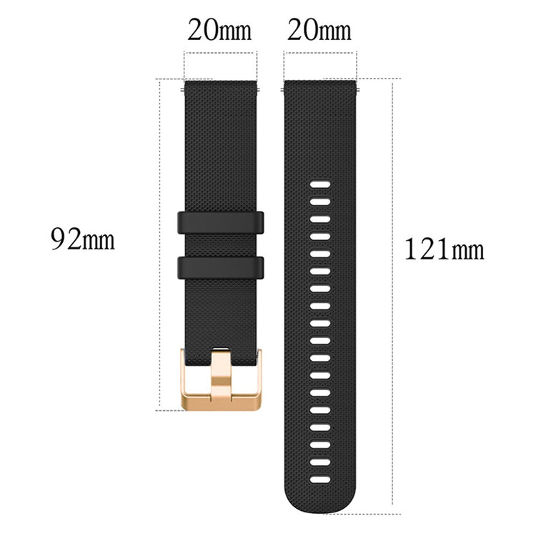 Rigtigt Slidstærk Silikone Universal Rem passer til Smartwatch - Beige#serie_8