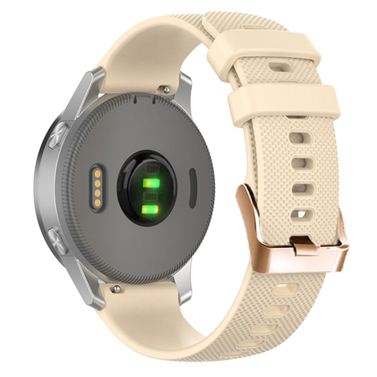 20mm Universal texture pattern silicone strap - Beige#serie_8