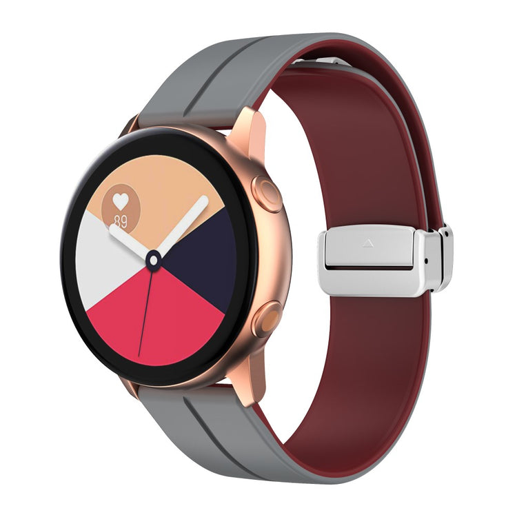 Rigtigt Fint Silikone Universal Rem passer til Smartwatch - Rød#serie_7