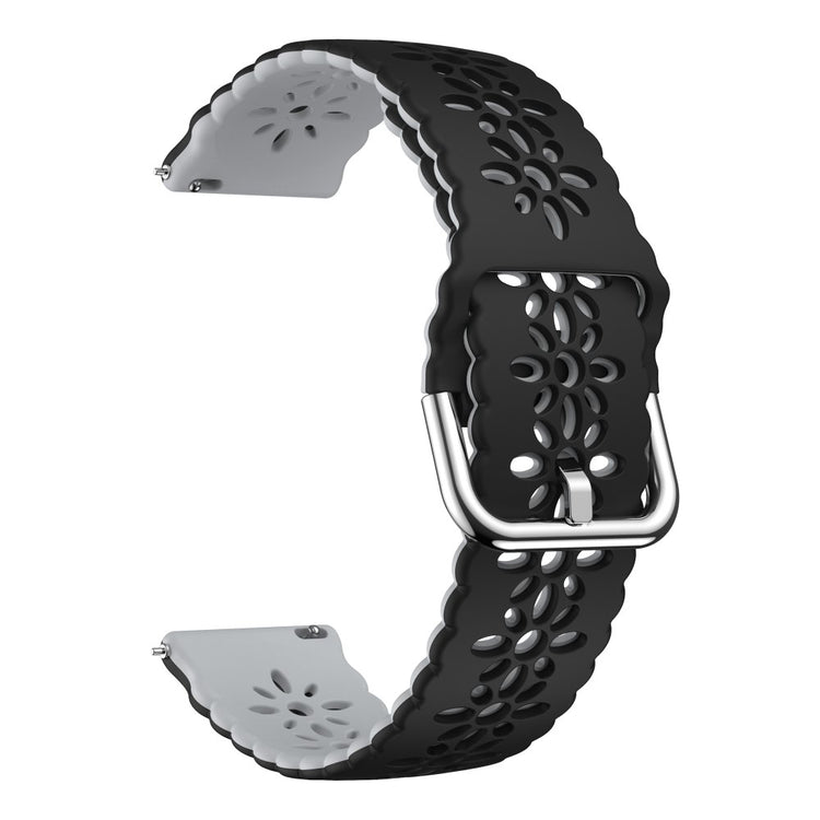 20mm Universal dual color flower hollow strap - Black / Grey#serie_7