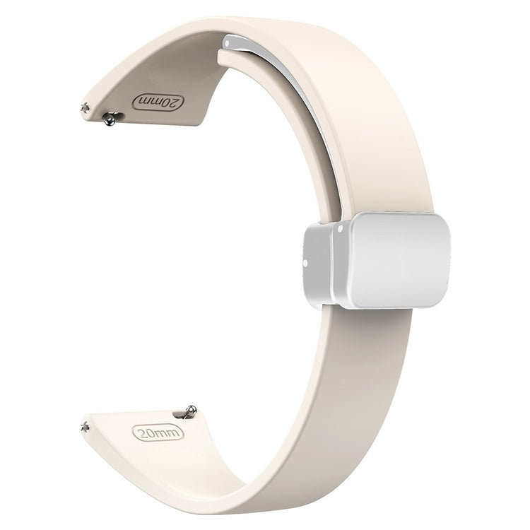 Mega Smuk Metal Og Silikone Universal Rem passer til Smartwatch - Hvid#serie_12