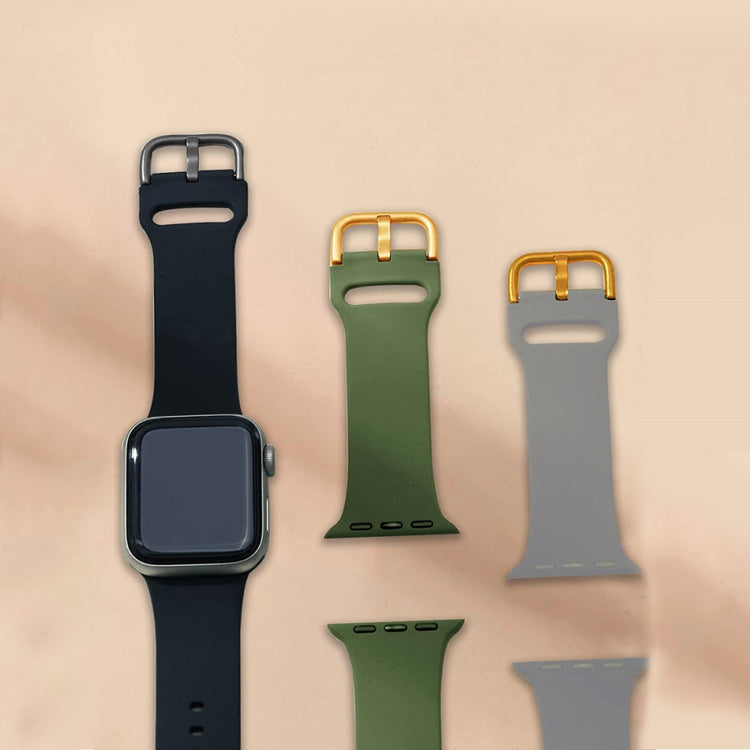 Rigtigt Hårdfør Silikone Rem passer til Apple Watch Ultra - Flerfarvet#serie_1