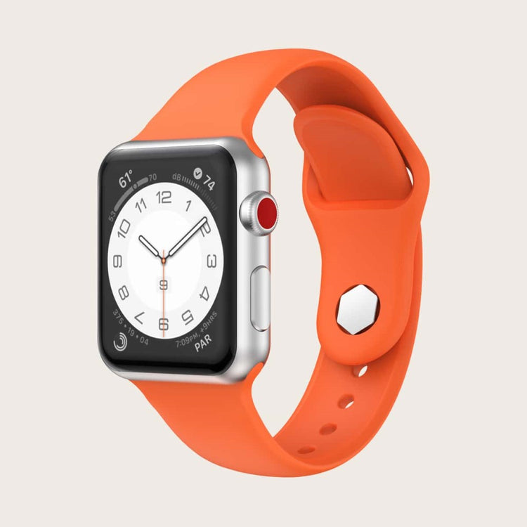 Super Nydelig Silikone Rem passer til Apple Watch Ultra - Orange#serie_2