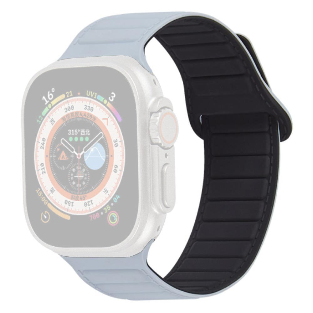 Super Sejt Silikone Universal Rem passer til Apple Smartwatch - Sølv#serie_15