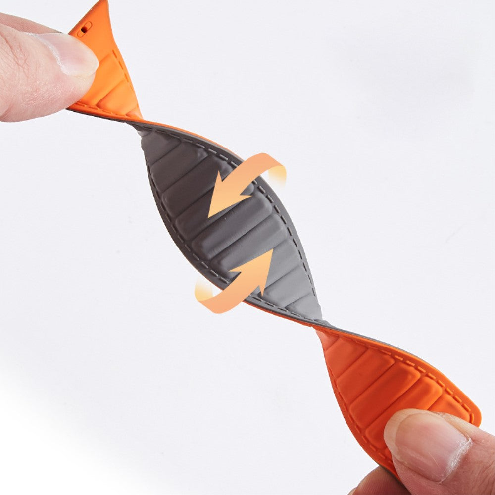 Super Sejt Silikone Universal Rem passer til Apple Smartwatch - Orange#serie_6