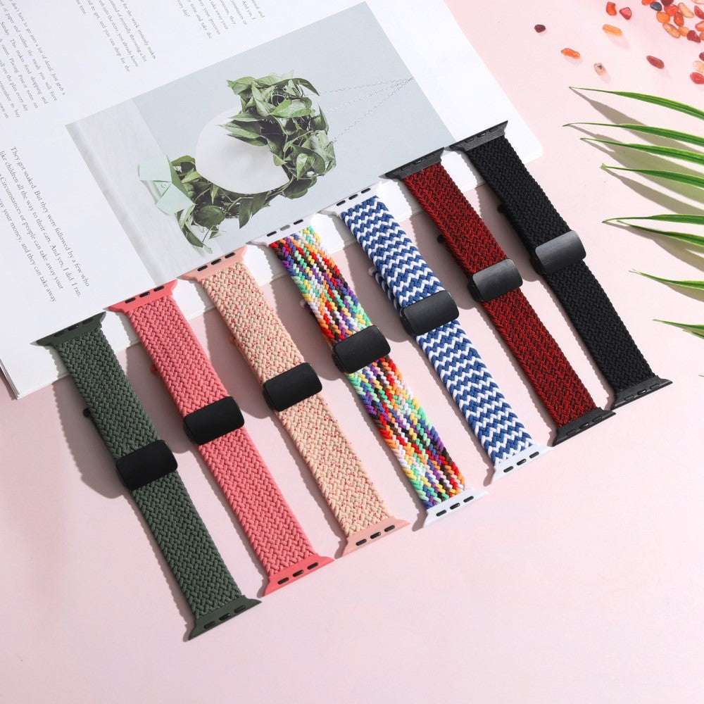 Mega Pænt Nylon Universal Rem passer til Apple Smartwatch - Rød#serie_5