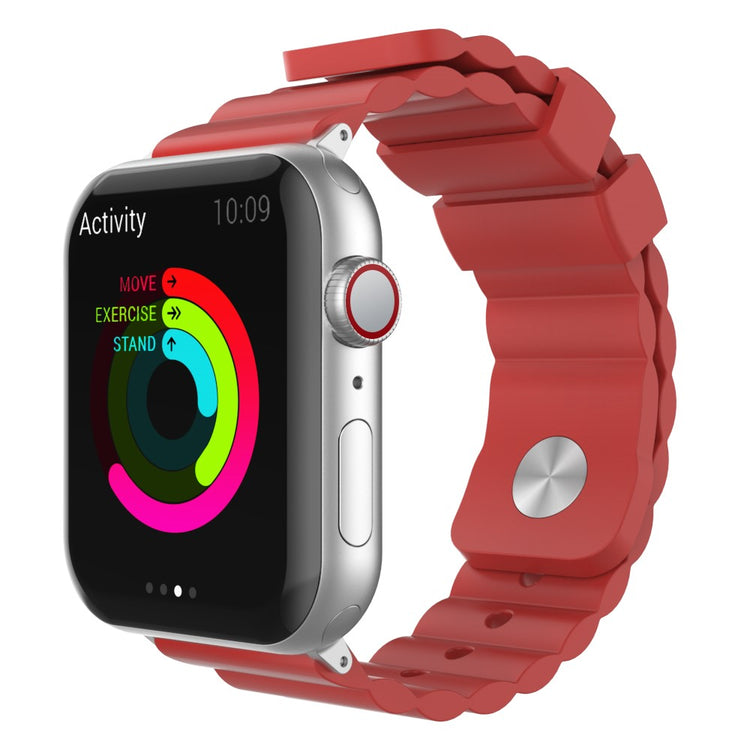Rigtigt Slidstærk Silikone Universal Rem passer til Apple Smartwatch - Rød#serie_2