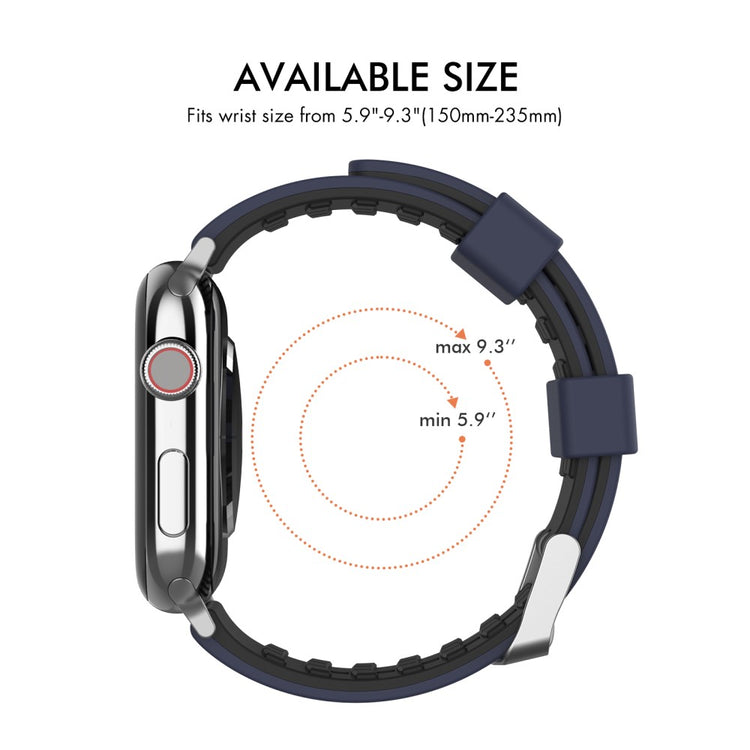 Vildt Godt Silikone Universal Rem passer til Apple Smartwatch - Blå#serie_4