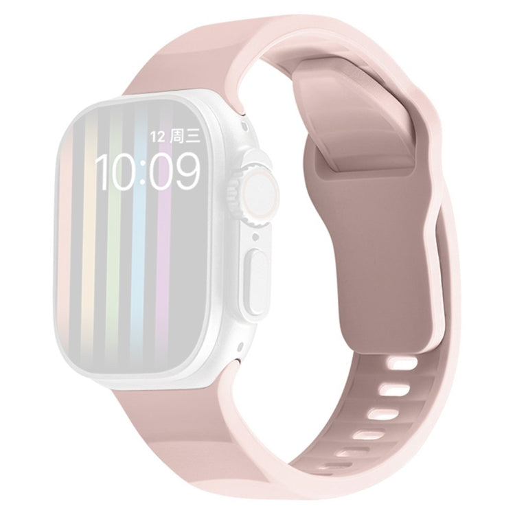Apple Watch Series 9 45mm / Ultra 2 wavy style silicone strap - Light Pink#serie_6