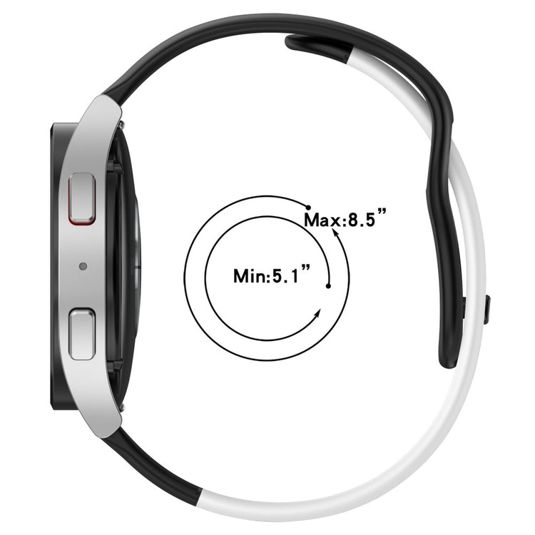 20mm Universal dual color silicone strap - Blue / White#serie_9