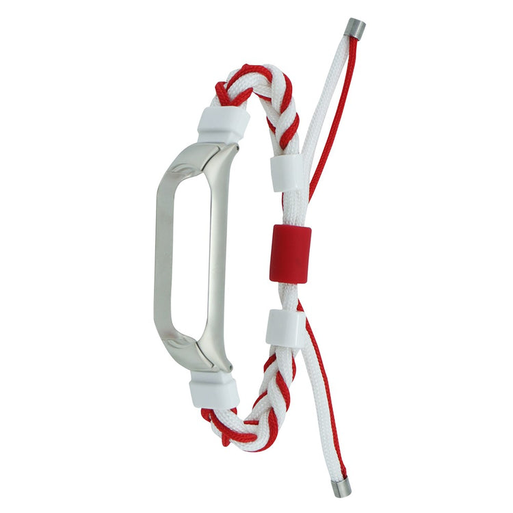 Vildt Elegant Nylon Rem passer til Xiaomi Mi Band 7 - Rød#serie_7