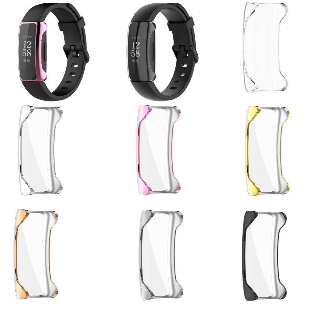 Super Fint Fitbit Inspire 2 Silikone Cover - Sort#serie_1