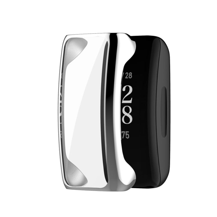 Beskyttende Fitbit Inspire 2 Silikone Cover - Sølv#serie_6
