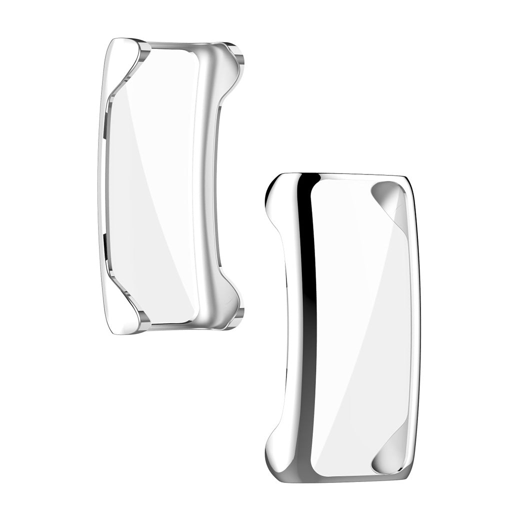 Beskyttende Fitbit Inspire 2 Silikone Cover - Sølv#serie_6