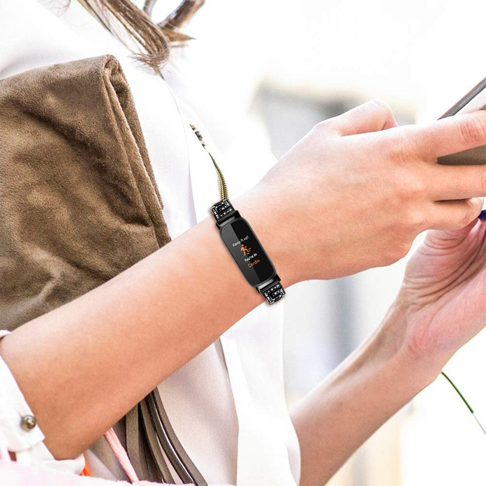 Meget Elegant Metal Rem passer til Fitbit Inspire 3 - Sort#serie_1