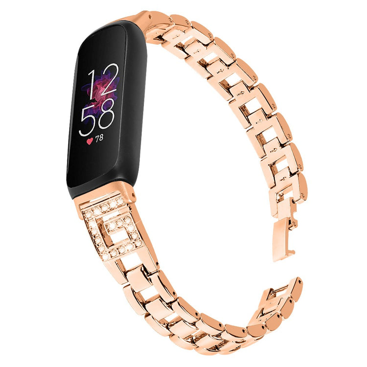 Meget Elegant Metal Rem passer til Fitbit Inspire 3 - Pink#serie_2