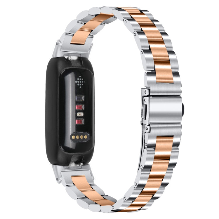 Fantastisk Metal Rem passer til Fitbit Inspire 3 - Pink#serie_3
