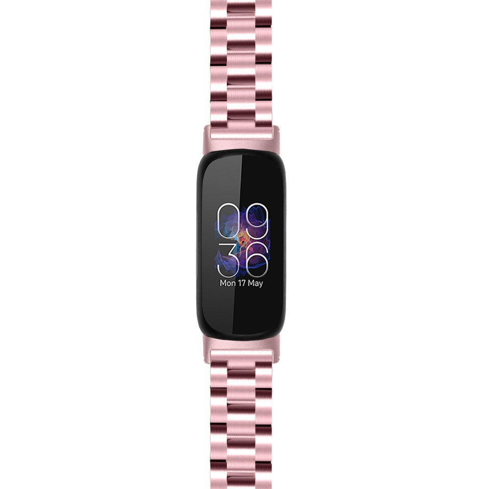 Fantastisk Metal Rem passer til Fitbit Inspire 3 - Pink#serie_5