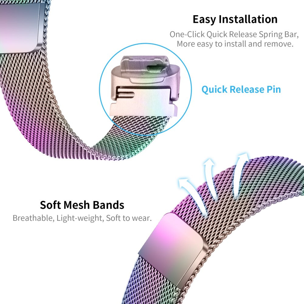 Tidsløst Metal Rem passer til Fitbit Inspire 3 - Blå#serie_4