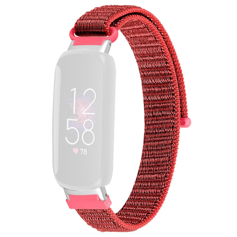 Helt Vildt Skøn Nylon Rem passer til Fitbit Inspire 3 - Rød#serie_8
