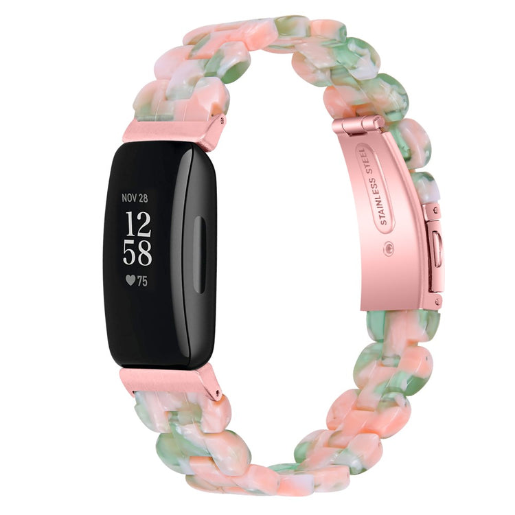 Vildt Sejt Metal Og Plastik Rem passer til Fitbit Inspire 3 - Pink#serie_6