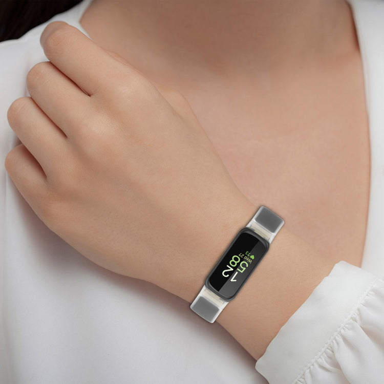 Holdbart Silikone Rem passer til Fitbit Inspire 3 - Hvid#serie_3