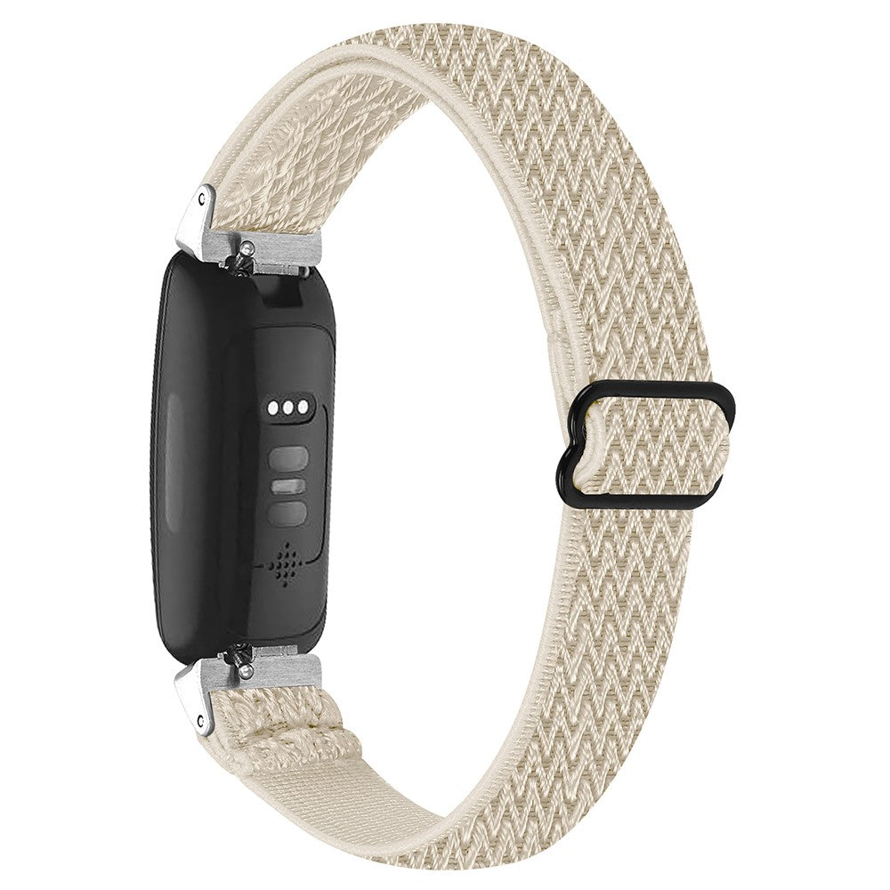 Meget Nydelig Nylon Rem passer til Fitbit Inspire 3 - Hvid#serie_10