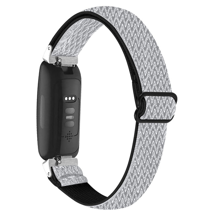 Meget Nydelig Nylon Rem passer til Fitbit Inspire 3 - Hvid#serie_2