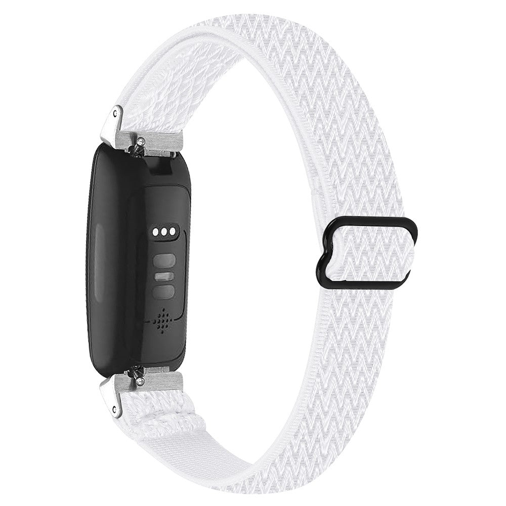 Meget Nydelig Nylon Rem passer til Fitbit Inspire 3 - Hvid#serie_3