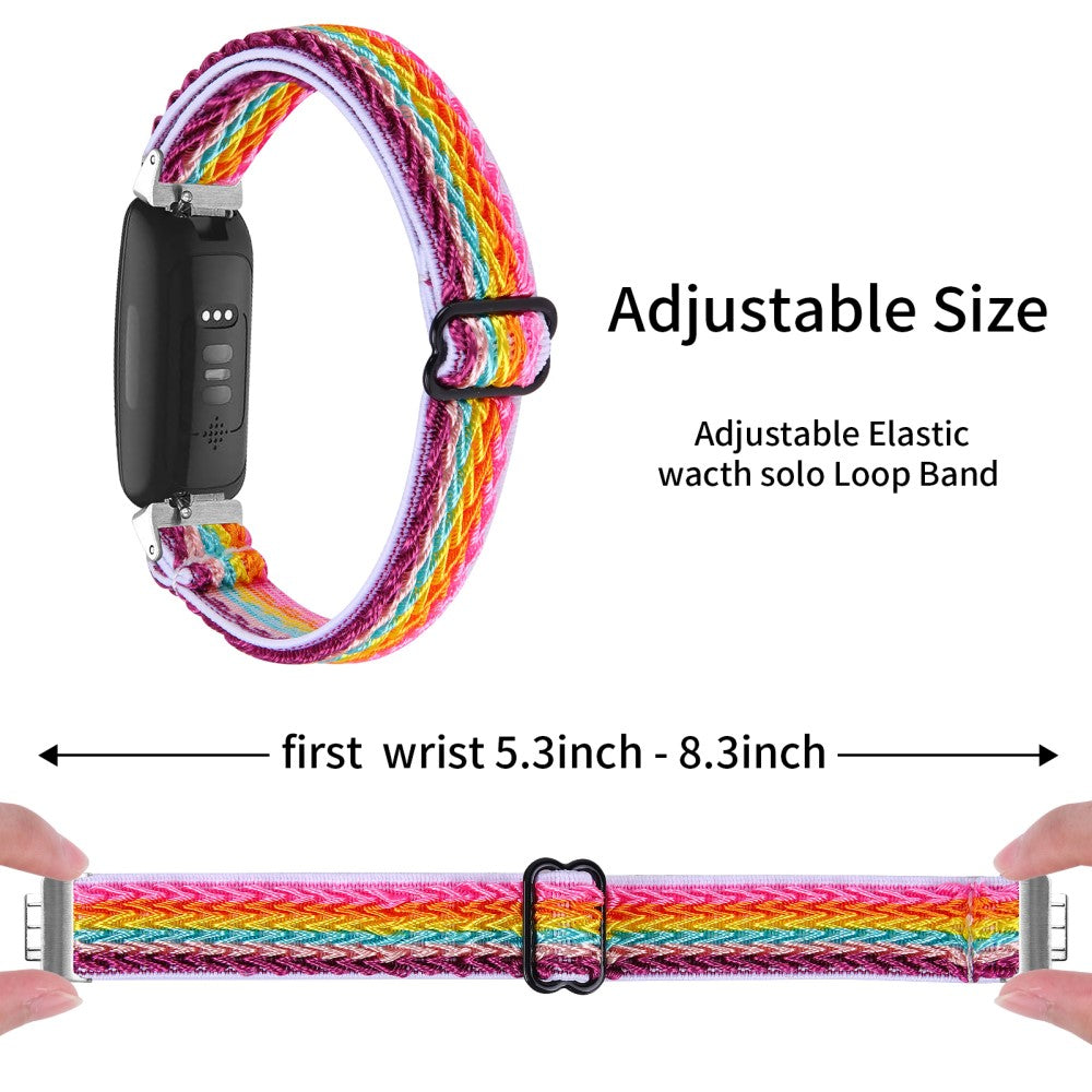 Meget Nydelig Nylon Rem passer til Fitbit Inspire 3 - Flerfarvet#serie_5