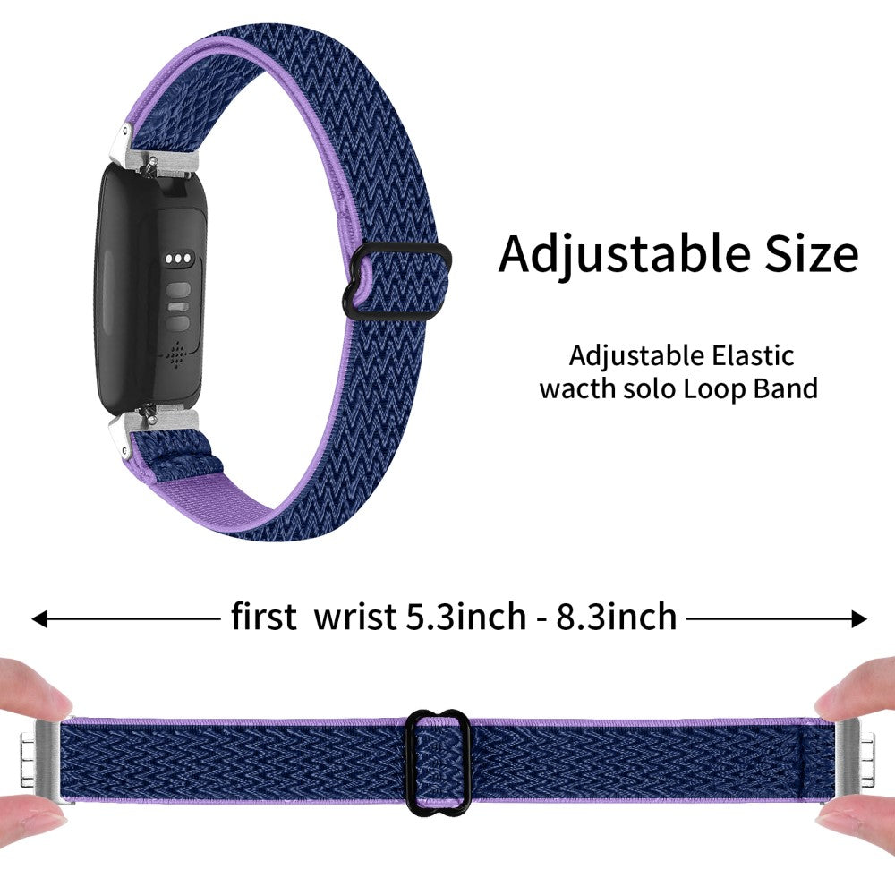 Meget Nydelig Nylon Rem passer til Fitbit Inspire 3 - Blå#serie_6