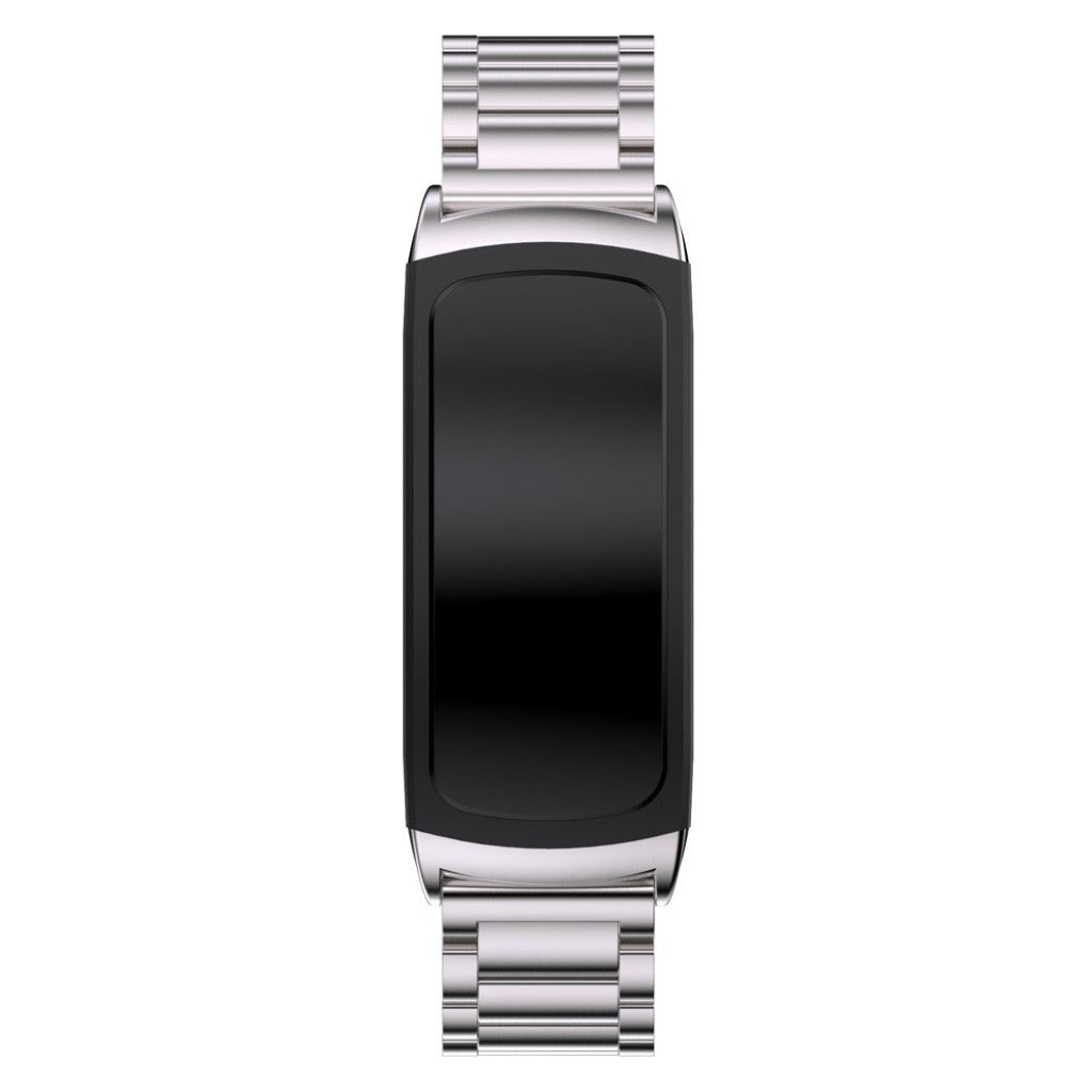 Rigtigt pænt Samsung Gear Fit2 Metal Rem - Sølv#serie_3
