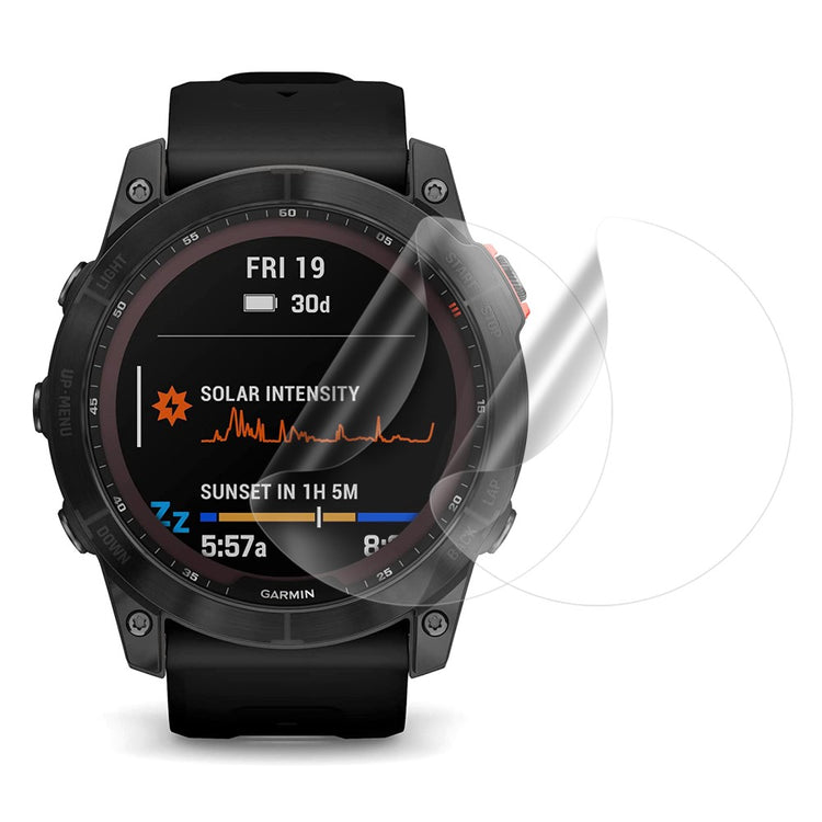 2stk Garmin Fenix 7X Plastik Skærmbeskytter - Gennemsigtig#serie_179