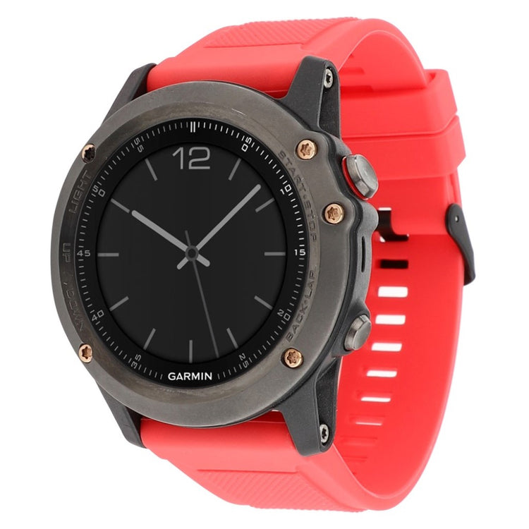 Smuk Garmin Fenix 5X / Garmin Tactix Charlie Silikone Rem - Rød#serie_4