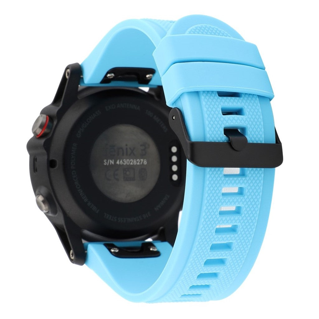 Smuk Garmin Fenix 5X / Garmin Tactix Charlie Silikone Rem - Blå#serie_7
