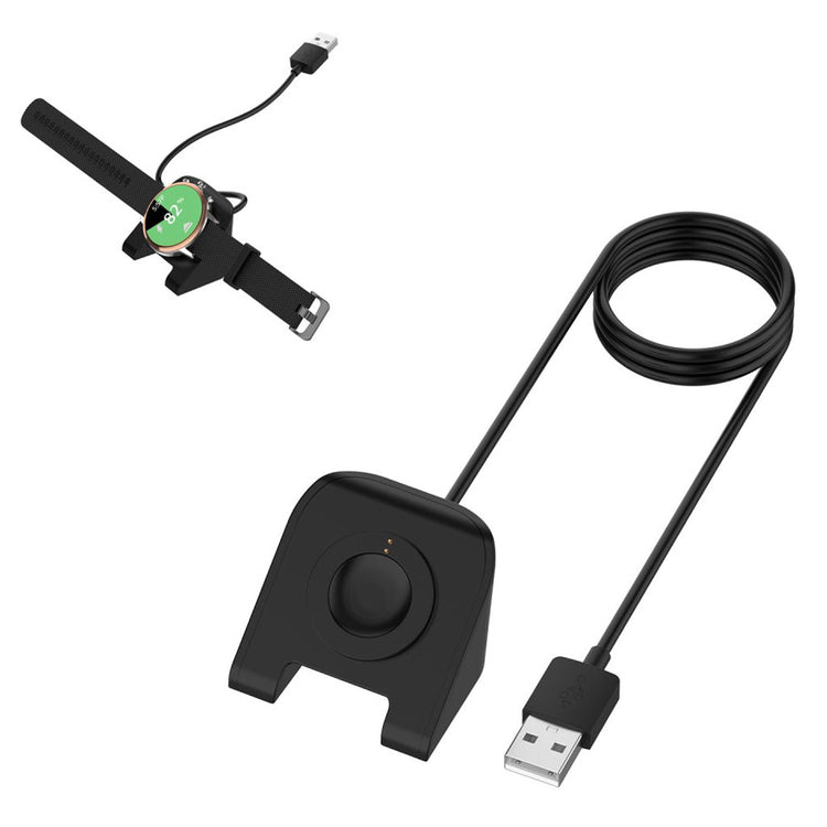 Universal Smartwatch Magnetisk  USB Ladestation - Sort#serie_029