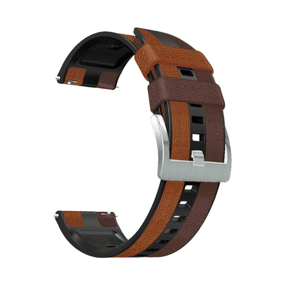 22mm Universal three color design silicone watch strap - Brown / Black#serie_1
