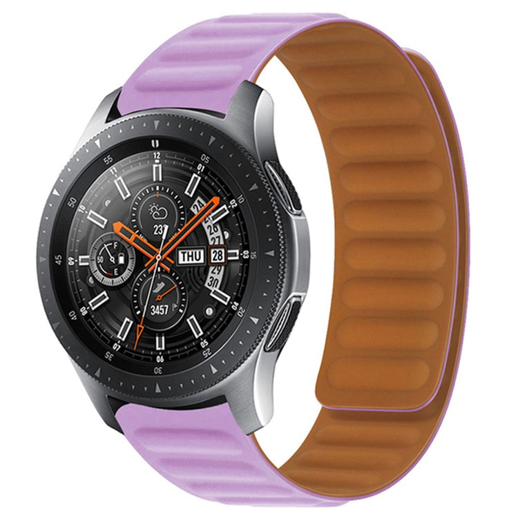 20mm Universal silicone magnetic lock watch strap - Light Purple#serie_19