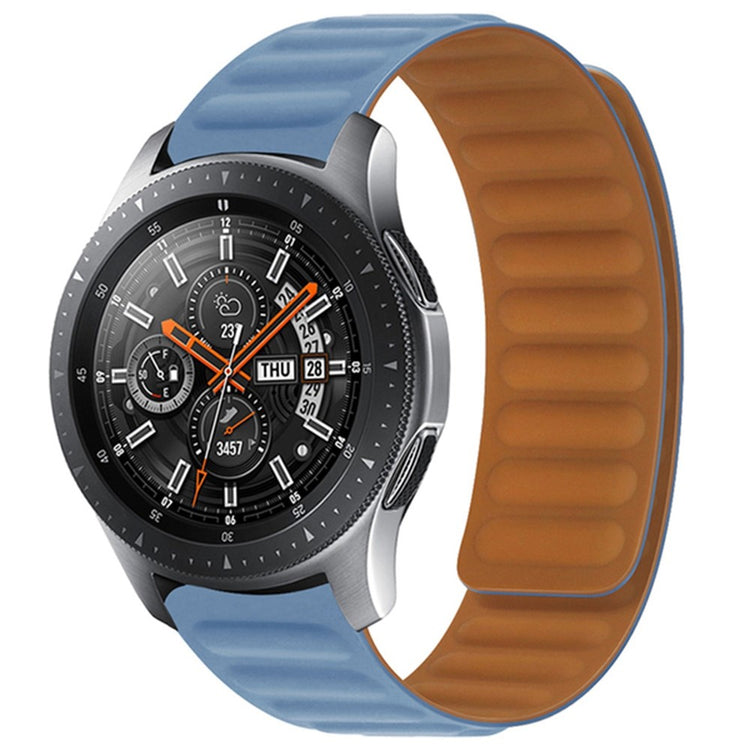 20mm Universal silicone magnetic lock watch strap - Mist Blue#serie_3