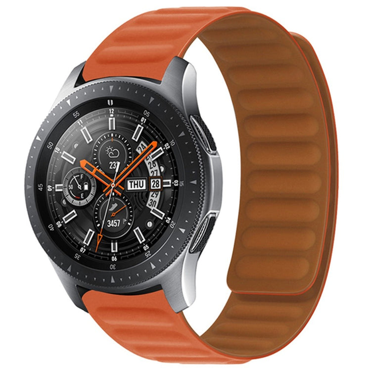 20mm Universal silicone magnetic lock watch strap - Orange#serie_4