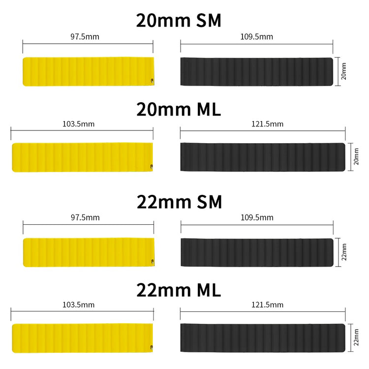 Helt vildt komfortabel Universal Silikone Rem - Sort#serie_4