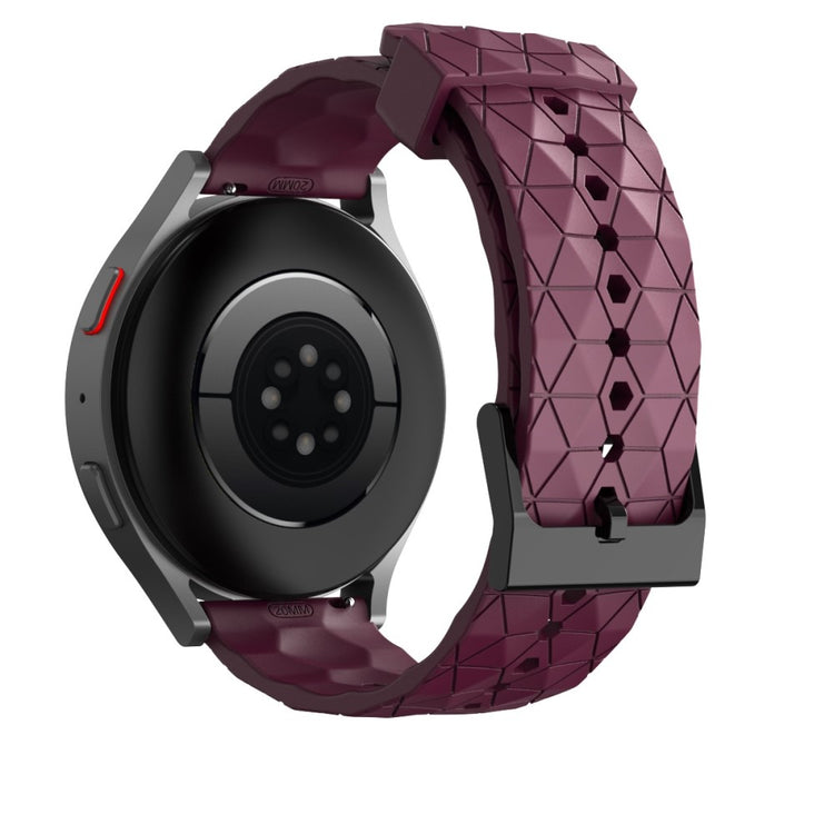 20mm Universal football style silicone watch strap - Wine Red#serie_3