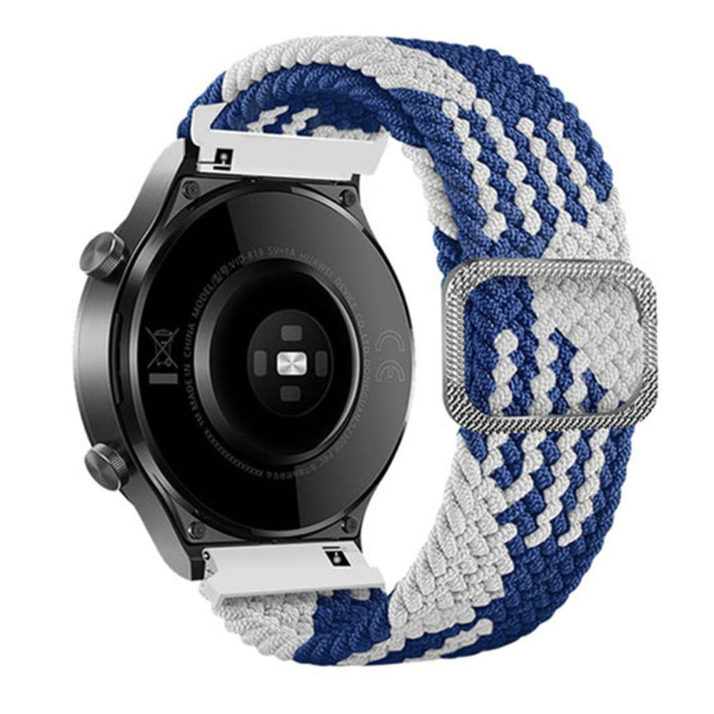 22mm Universal nylon strap with buckle - Blue / White#serie_14