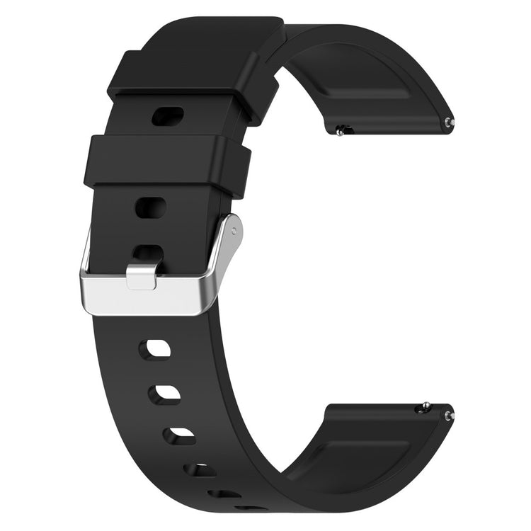 Meget Slidstærk Silikone Universal Rem passer til Smartwatch - Sort#serie_1
