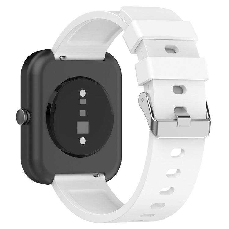 20mm Universal silicone strap with stainless steel buckle - White#serie_3