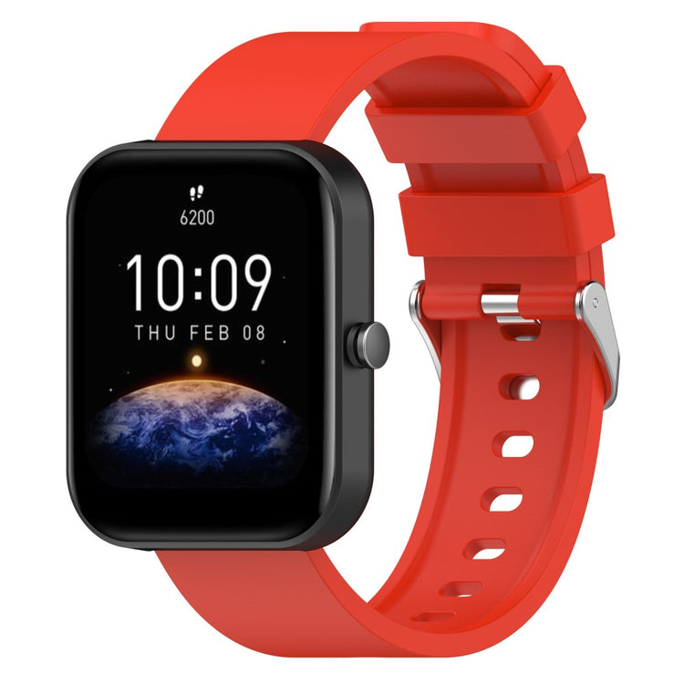 Meget Slidstærk Silikone Universal Rem passer til Smartwatch - Rød#serie_4